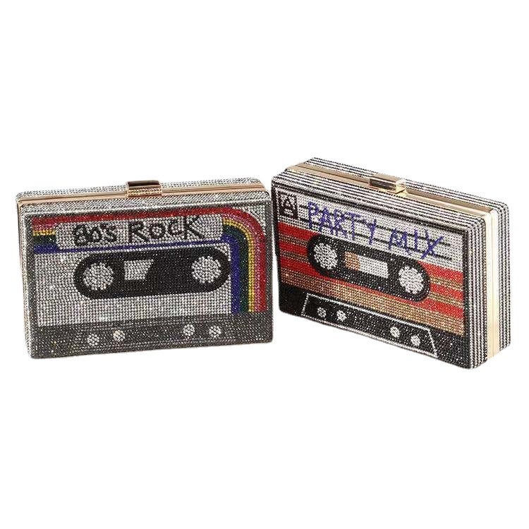 New Retro Style Diamond-Encrusted Dinner Bags Full Of Diamonds Clutch Bags Party Women'S Bags Ready-Made Dress Tapes - Image 3