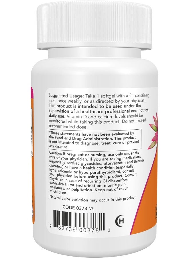 now Foods Supplements, Vitamin D-3 50,000 Iu Softgels, 50 Softgels - Image 3