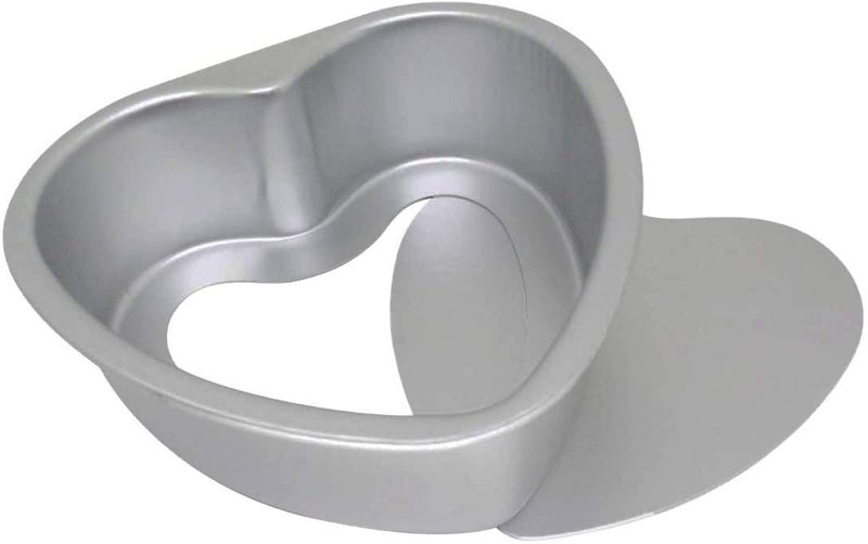 Fine Décor FineDecor Premium Aluminium Cake Pan/Mould Removable Bottom, Heart Shape (8 inch diameter * 2.3 inch height), FD 3027 - Image 1