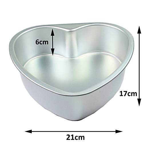 Fine Décor FineDecor Premium Aluminium Cake Pan/Mould Removable Bottom, Heart Shape (8 inch diameter * 2.3 inch height), FD 3027 - Image 2