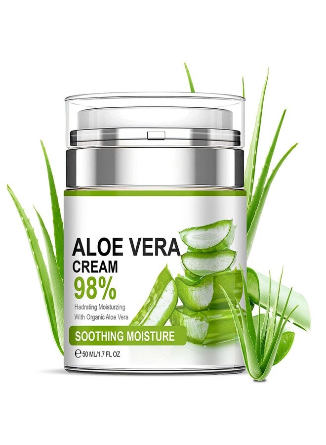 Grospe Aloe Vera Moisturizer Facial Cream,Facial Cream With 98% Organic Aloe Vera,Anti Wrinkle Face Moisturize Cream,For Dry Skin,Acne Scars,Soft,Moisturizing,And Delicate Skin - Image 1