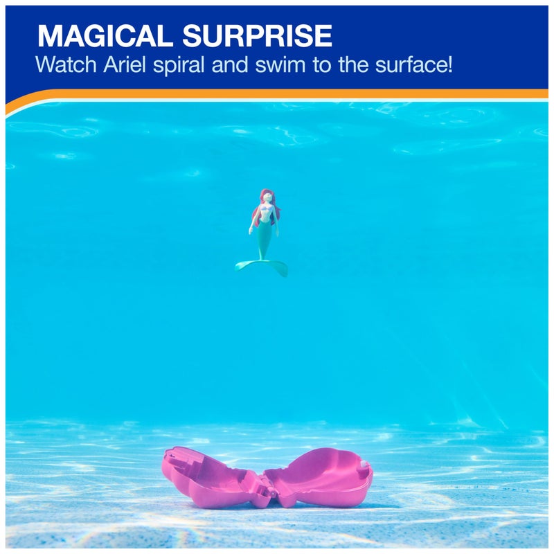 SwimWays سباحة واي ديزني الأميرة أرييل غوص ومفاجأة، ملحقات حمام السباحة وألعاب حمام السباحة للأطفال، مستلزمات حفلة حورية البحر وألعاب مائية للأطفال من عمر 5 سنوات وما فوق - Image 3