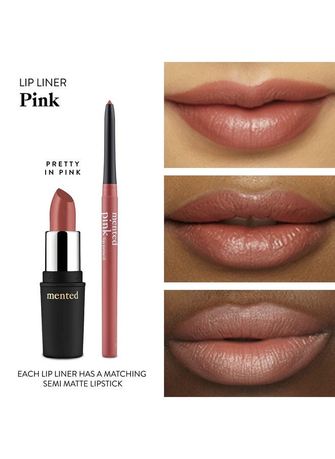 Mented Cosmetics Pink Lip Liner Pencil Waterproof Lip Liner Pink Lip Pencil Natural Lip Liner Vegan And Crueltyfree Makeup Matte Lip Liners For Women  - Image 3