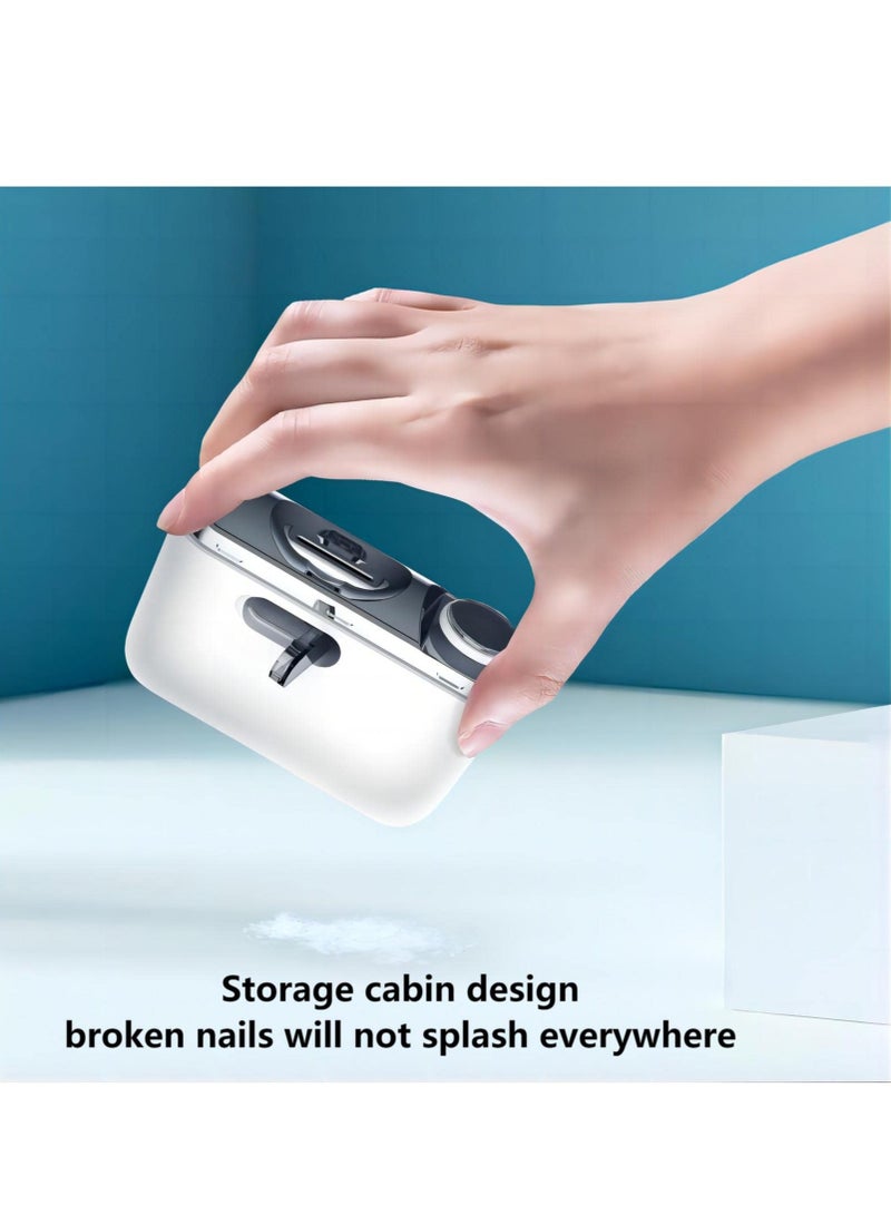 KASTWAVE Electric Nail Clipper 2-in-1 Electric Nail Trimmer Nail Clippers for Men Suitable for Infant Children Adults and Elderly Electric Nail Trimmer - Image 2