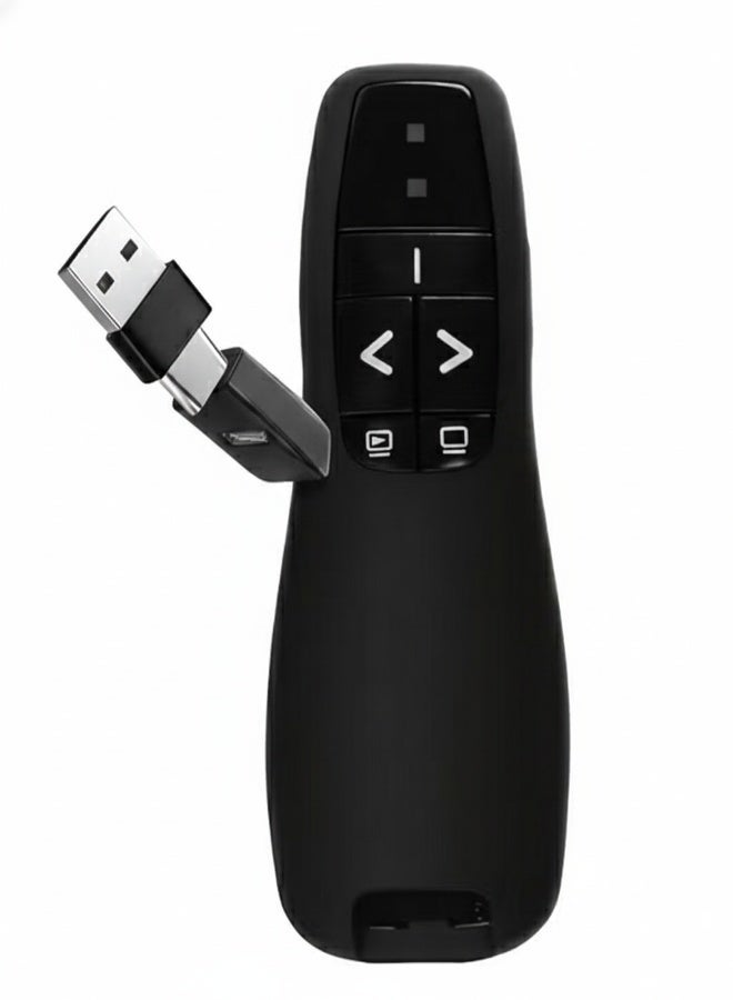 Wireless Presenter Y400 – 2.4GHz USB And TYPE-C Clicker with Red Laser Pointer for PowerPoint & PPT Control - Image 3