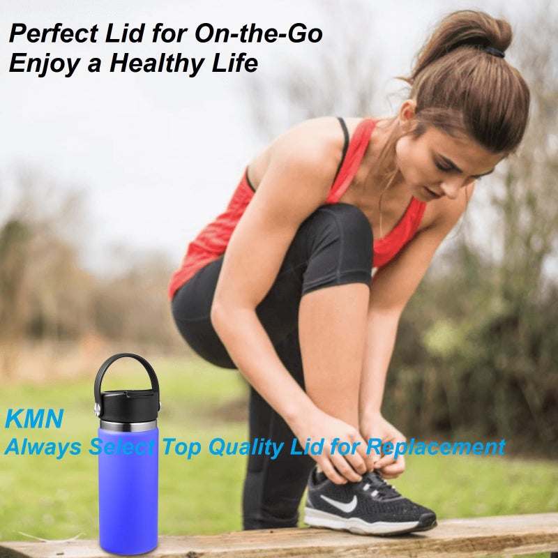 KMN Flip Lid for Hydro Flask Wide Mouth | Top Replacement Lid Compatible with Hydroflask 12 16 18 20 32 40 Ounce | Leak-Proof Coffee Cap with Flex Handle - Image 4