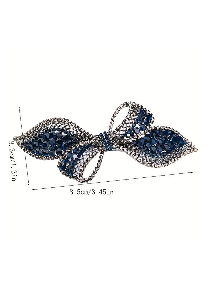 Goolsky مشبك شعر أنيق مزين بقوس لامع وزخارف من الأحجار الكريمة - إكسسوار تصفيف الشعر للنساء - أغطية رأس رائعة لتسريحات الشعر، الحفلات، الزفاف، والتخرج - سهل الاستخدام، مريح في الارتداء - Image 4