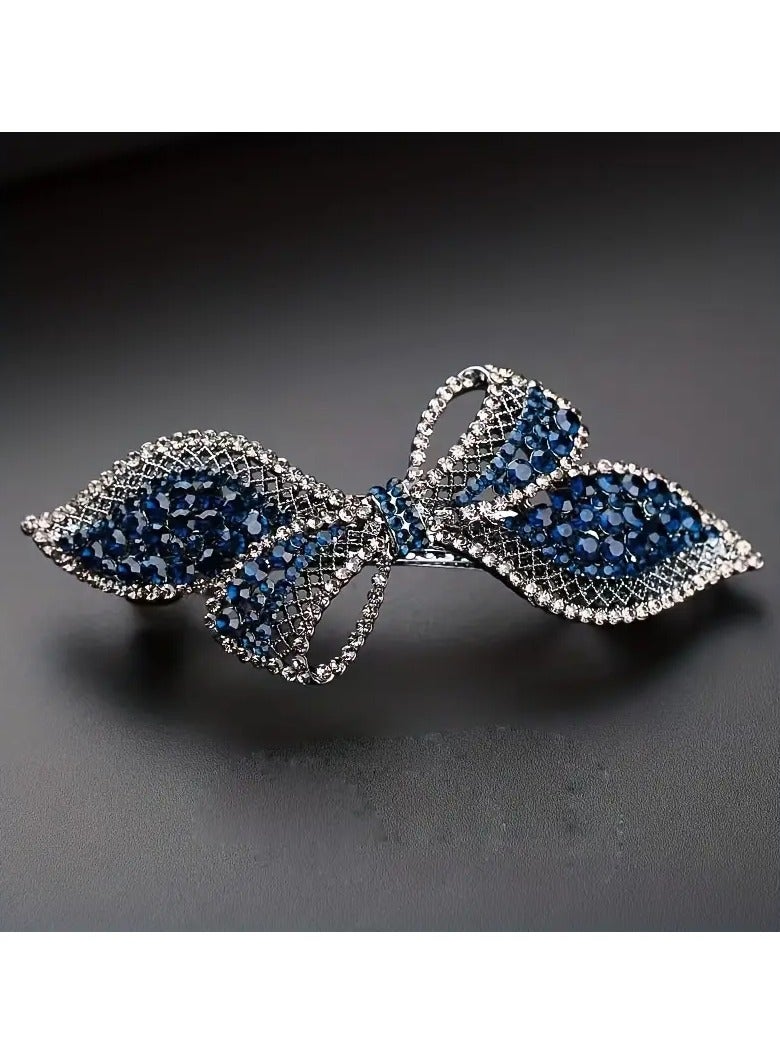 Goolsky مشبك شعر أنيق مزين بقوس لامع وزخارف من الأحجار الكريمة - إكسسوار تصفيف الشعر للنساء - أغطية رأس رائعة لتسريحات الشعر، الحفلات، الزفاف، والتخرج - سهل الاستخدام، مريح في الارتداء - Image 5