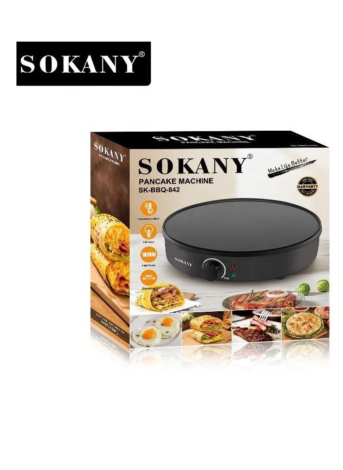 sokany 1000W Multi-Use Nonstick Crepe Maker Pancake Machine, Electric Griddle Non-Stick Baking Pan Pizza Maker Baking Frying Pan Kitchen Tool Drop  - Image 4
