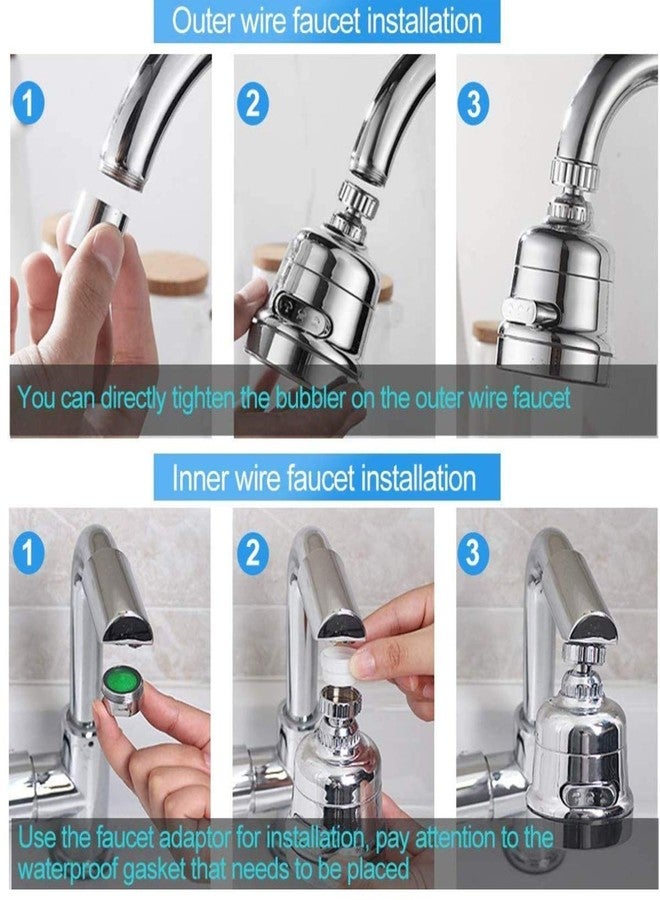 pepplo® Kitchen Sink Faucet Sprayer Attachment, 360° Rotatable Anti-Splash Nozzle with Hose, Water Saving Kitchen Sink Faucet Sprayer Head Replacement (with Strong Nozzle) - Image 5