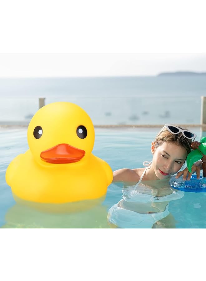 Excefore Jumbo Rubber Duck 13 Inch Giant Ducks Large Rubber Duck Gender Reveal Party Rubber Duck 13 Inch Duck Bath Toy For Baby Shower Birthday Party Favors Yellow - Image 2