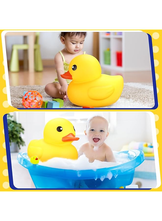 Excefore Jumbo Rubber Duck 13 Inch Giant Ducks Large Rubber Duck Gender Reveal Party Rubber Duck 13 Inch Duck Bath Toy For Baby Shower Birthday Party Favors Yellow - Image 4