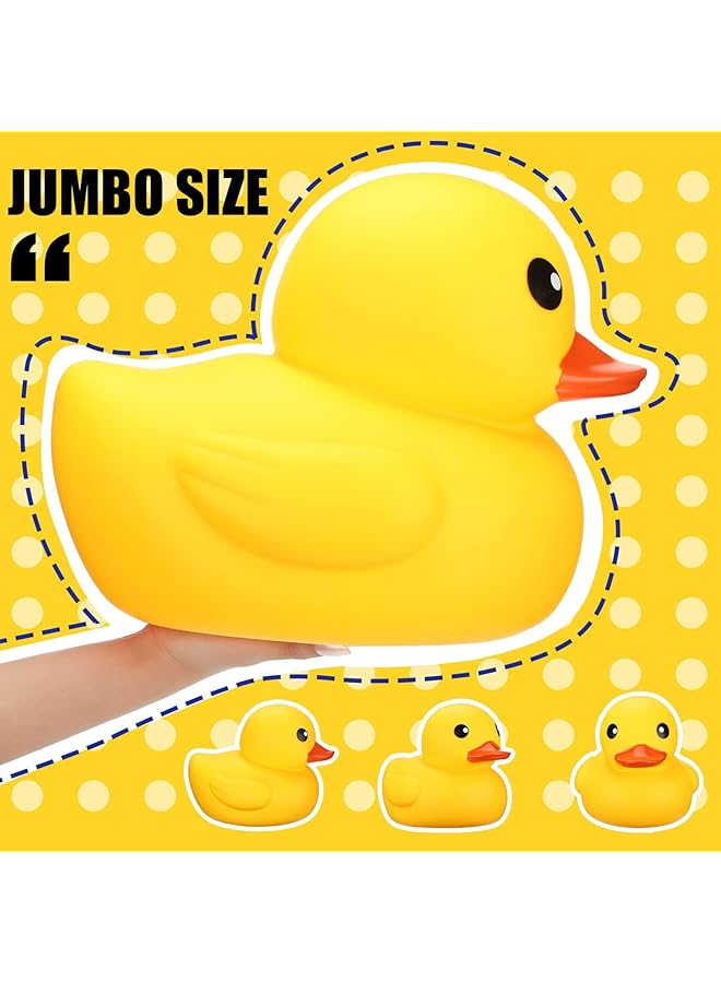 Excefore Jumbo Rubber Duck 13 Inch Giant Ducks Large Rubber Duck Gender Reveal Party Rubber Duck 13 Inch Duck Bath Toy For Baby Shower Birthday Party Favors Yellow - Image 5