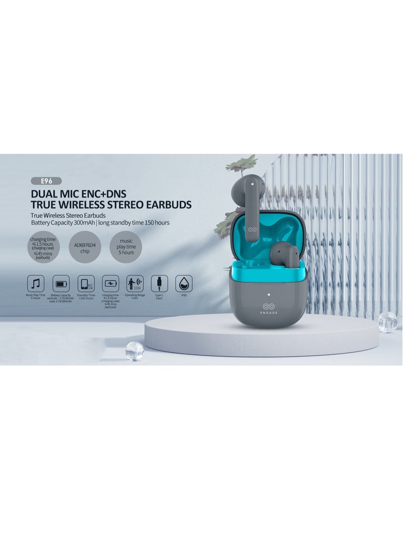 Engage Sound your style with Engage PODS E96 Bluetooth Grey Blue  - Image 3