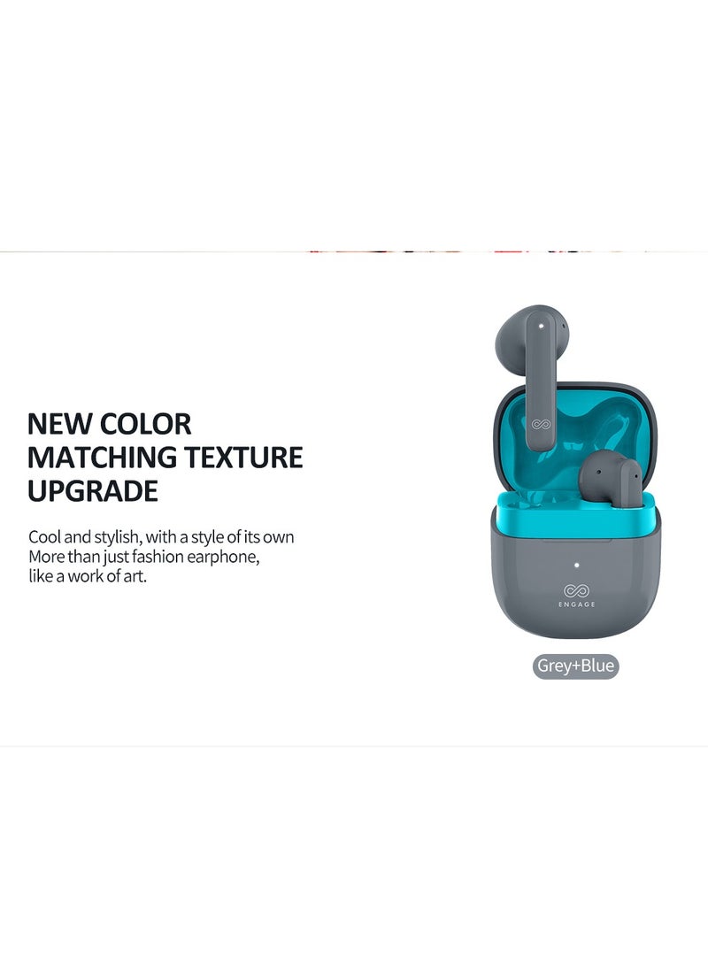Engage Sound your style with Engage PODS E96 Bluetooth Grey Blue  - Image 2