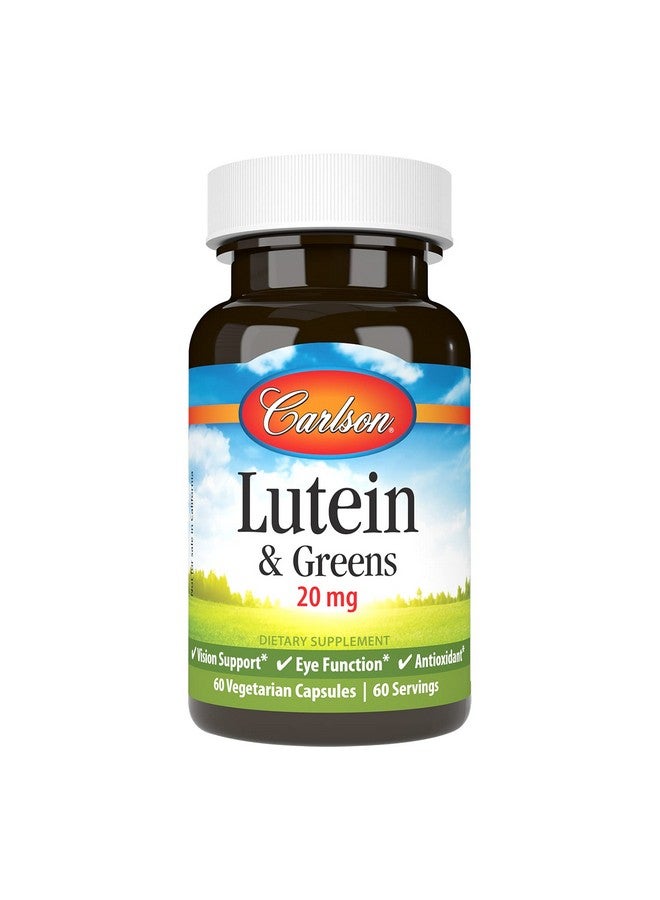 كارلسون - لوتين آند جرينز، 20 مجم، لدعم الرؤية ووظيفة العين، مضاد للأكسدة، 60 كبسولة نباتية - Image 1