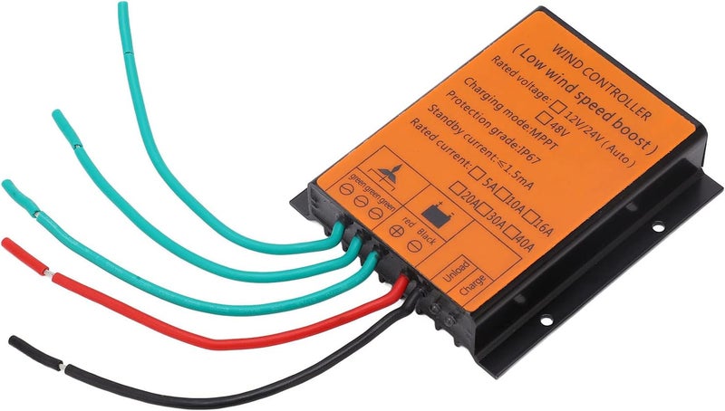 MPPT Wind Turbine Controller 48V | LED Display with Intelligent Replenishment & Auto Brake | IP67 Weather - Proof for AGM Battery / Solar Systems | Aluminum Alloy Housing (500W) - Image 5