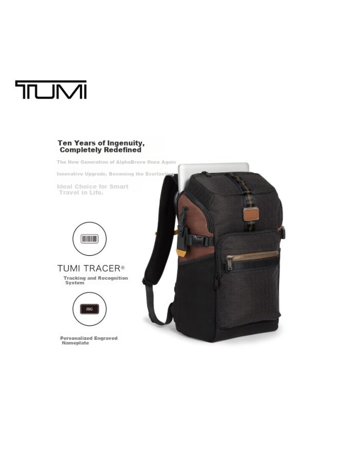 Tumi Alpha Bravo Men's Commuter Backpack In Black Onyx For Summer Travel