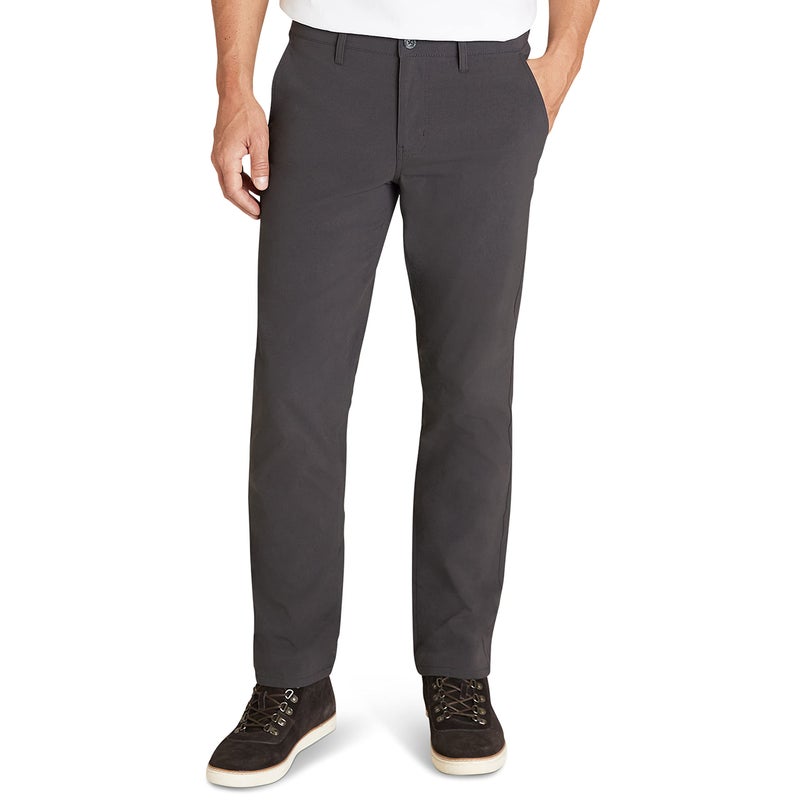 Weatherproof Vintage Mens Casual Pants - Regular Fit Ultra Stretch Flat Front Chinos | Lightweight Work & Travel Pants Charcoal - Image 2