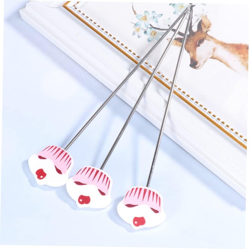 3pcs Cake Test Pin Baking Tester Cake Testing Needle Cake Probe Steel Needles Icing Cake Skewer Cake Making Tools For Cooking Cake Taster Shaped Bakers Cooking Bread Tool - Image 2