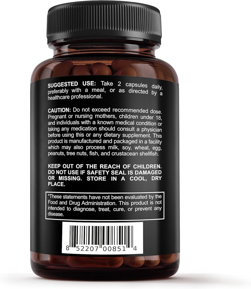 Sunergetic صيغة دعم العصب الوركي من سونيرجيتيك بريميوم  مكمل العصب الوركي مع بنفوتيامين وحمض ألفا ليبويك ALA  وميريفا الكركم  يدعم صحة العصب الوركي  راحة المفاصل  60 كبسولة - Image 3