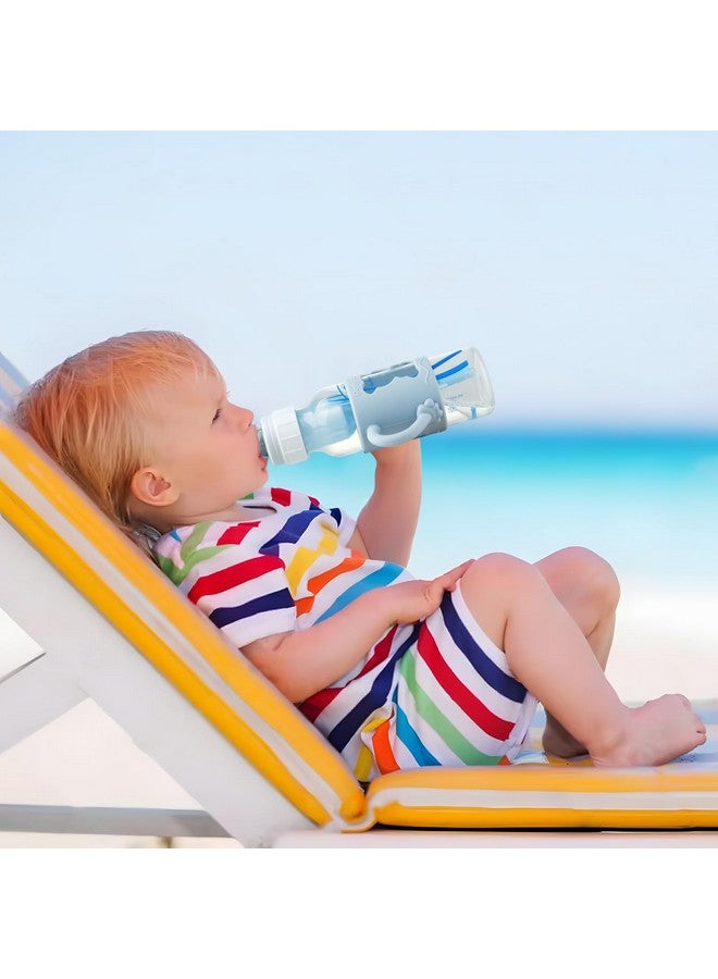 PandaEar 4 Pack Silicone Baby Bottle Handles Compatible with Dr Brown 8 oz/250 ml Narrow Baby Bottles, Baby Feeding Bottle Holder Grips - Image 3