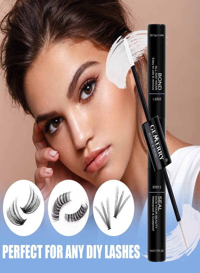 GEMERRY Lash Bond and Seal 10ml Eyelash Bond and Seal for Lash Clusters Strong Hold 48-72 Hours Cluster Lash Glue Waterproof Mascara Wand Bond and Seal (Clear, 10ml) - Image 5