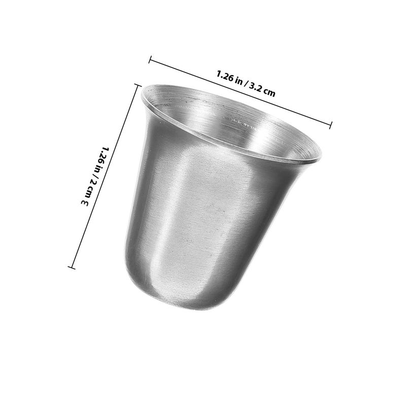 Stainless Steel Stackable Communion Cups Set Of 10 Silver Church Ceremony Drinking Chalices - Image 3