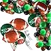 Skylety 97 Pcs Football Balloons Arch Set 6 Football Field Foil Balloons 90 Latex Airballoon and Long Airballoon Strip for Sport Themed Birthday Party DecorationsWhite Green Brown - Image 3