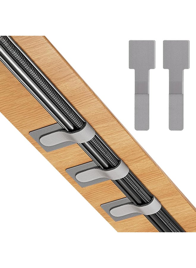 JOUDIYA 50 Pcs Cable Ties, Reusable Self-Adhesive Wire Organizers, Under Desk Cord Tidy Management Clips Straps, Sticky-Back Hook and Loop Cable Ties for TV PC Laptop Ethernet Desktop