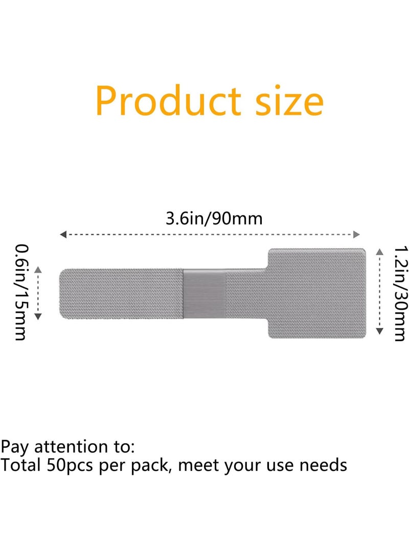 JOUDIYA 50 Pcs Cable Ties, Reusable Self-Adhesive Wire Organizers, Under Desk Cord Tidy Management Clips Straps, Sticky-Back Hook and Loop Cable Ties for TV PC Laptop Ethernet Desktop - Image 3