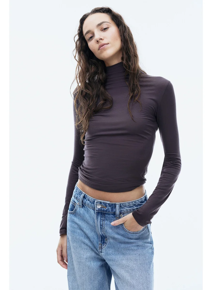 H&M Lyocell Turtleneck Top