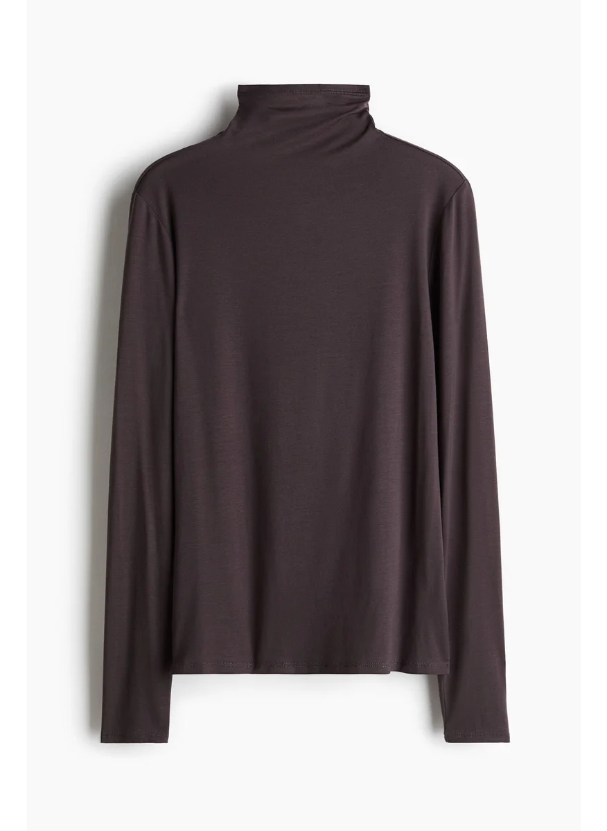 اتش اند ام Lyocell Turtleneck Top