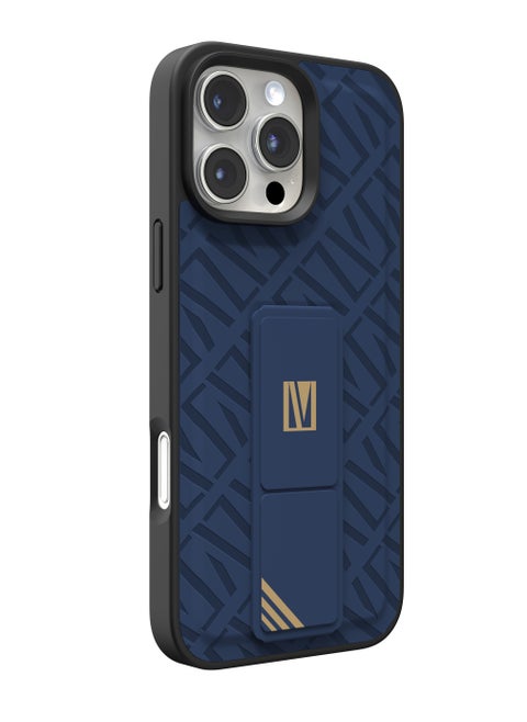 iPhone 16 Pro Max Case Morphix Cuero Cover with Gripstand / Easy Snap On / Slim Caseless Feel / Multiple Protective Layers / Impact Resistance Back Cover - Blue