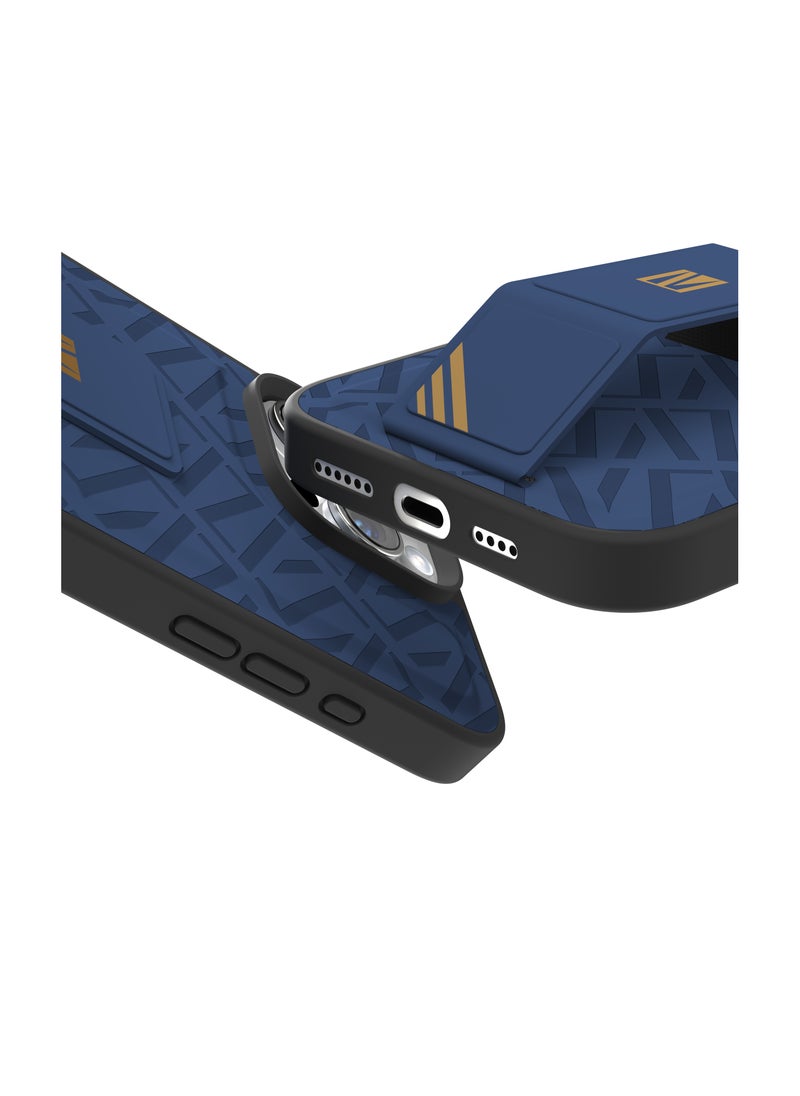 iPhone 16 Pro Max Case Morphix Cuero Cover with Gripstand / Easy Snap On / Slim Caseless Feel / Multiple Protective Layers / Impact Resistance Back Cover - Blue