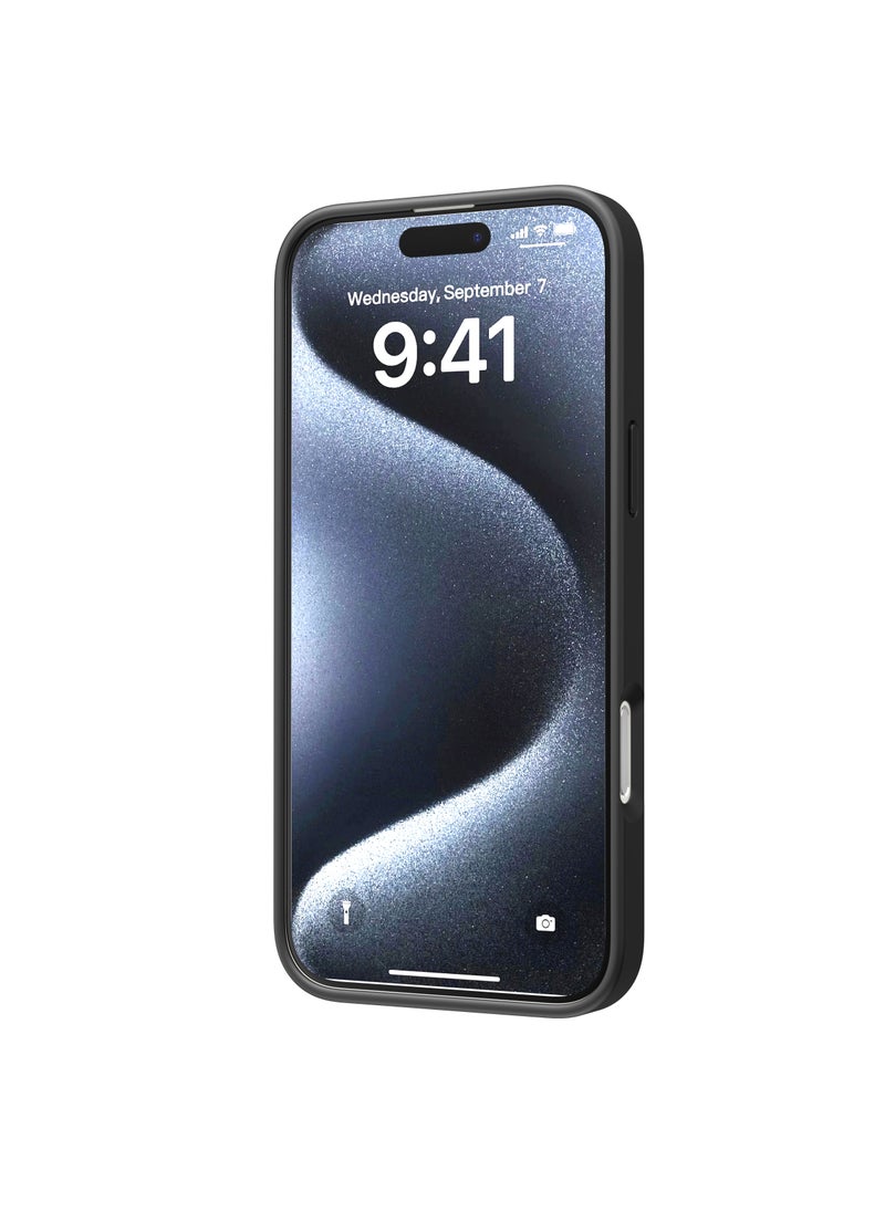 iPhone 16 Pro Max Case Morphix Cuero Cover with Gripstand / Easy Snap On / Slim Caseless Feel / Multiple Protective Layers / Impact Resistance Back Cover - Blue