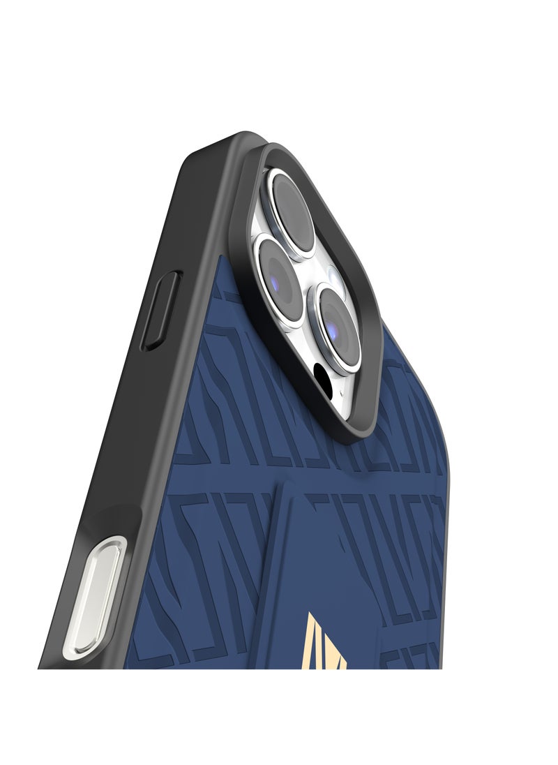 iPhone 16 Pro Max Case Morphix Cuero Cover with Gripstand / Easy Snap On / Slim Caseless Feel / Multiple Protective Layers / Impact Resistance Back Cover - Blue