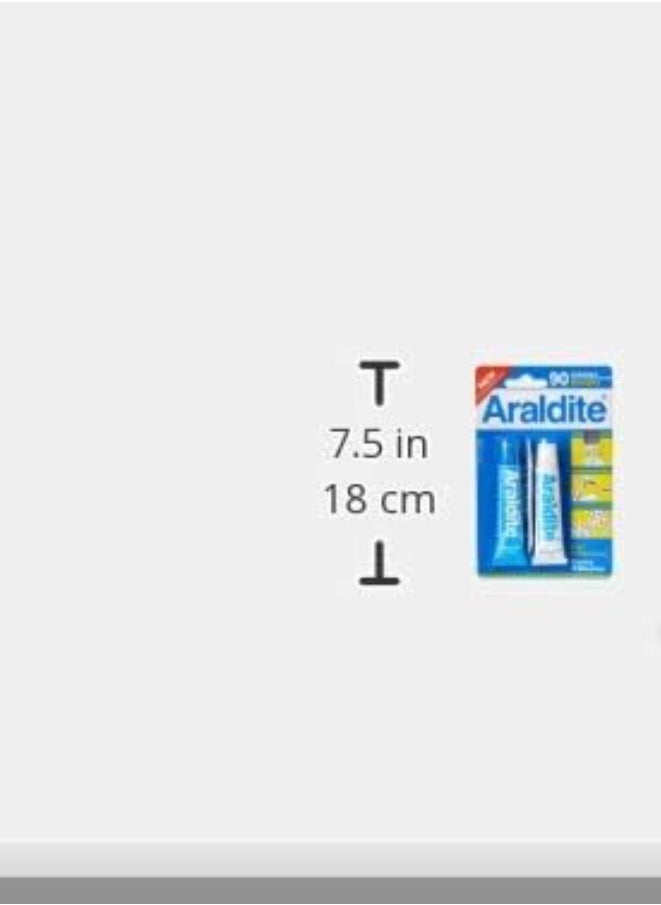 Araldite 17ML 90 MINUTES STANDARD EPOXY ADHESIVE GLUE (BLUE WHITE) 2 Tubes  - Image 2