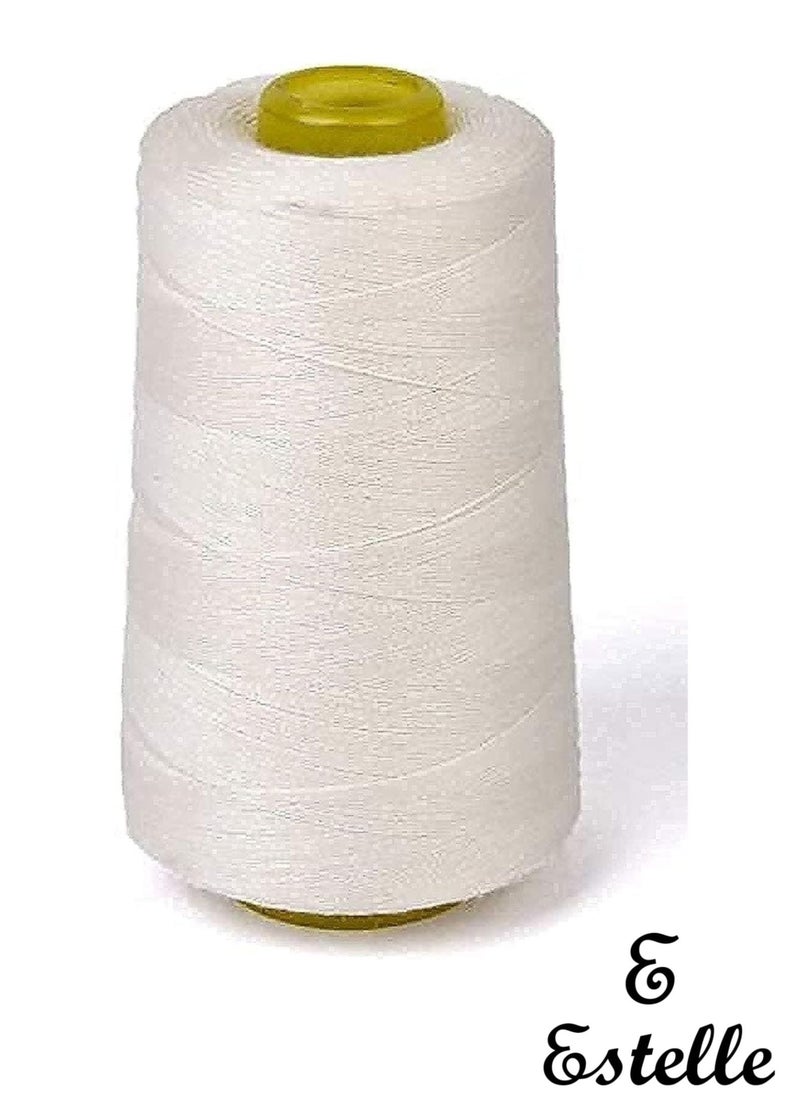 Estelle e estelle Roll Polyester Thread, Heavy Duty Thread, 5000Yard/Reel, Nylon Sewing Thread for Weaves,  Hair weaving, Upholstery, Outdoor Market, Drapery, Leather, Beading, Crafts(white) 
