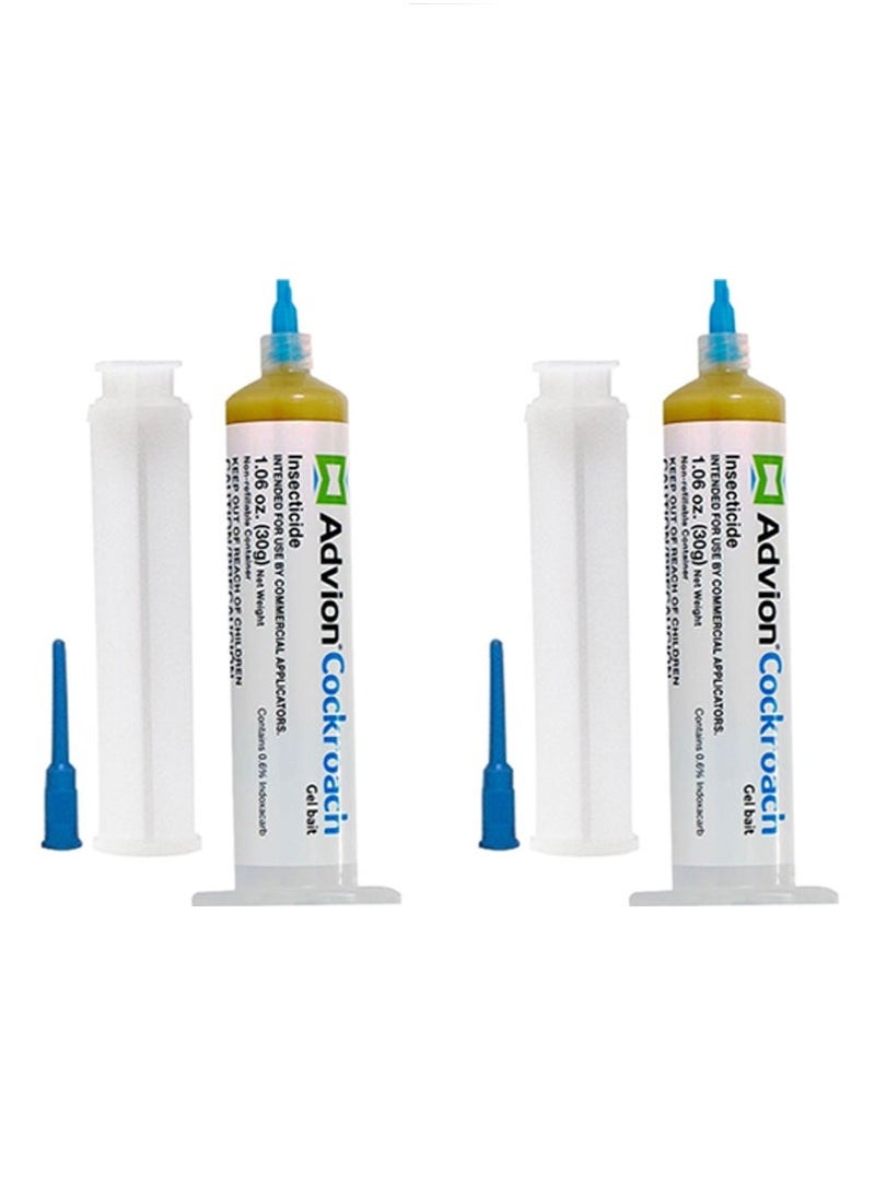 Cockroach يتضمن طعم جل الصراصير (2 أنبوب + 2 مكبس + 2 طرف)