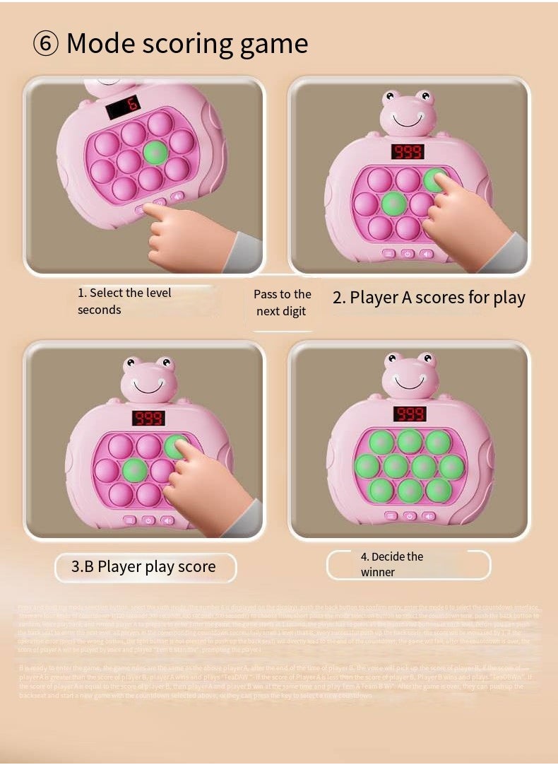 Upgraded Electronic Quick Push Light Up Pop Game Fidget Toys for Adults and Kids with 999 levels 6 modes，LED Enhanced Multi-Mode Pop Fidget Handheld Game ,Puzzle Game Machine Push Pop Bubble Fidget