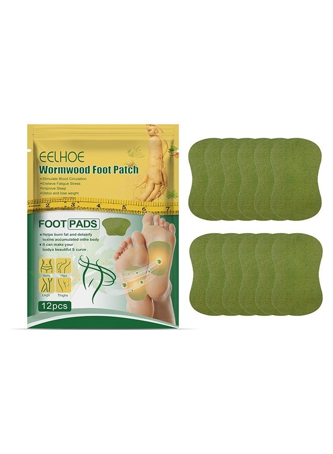 EELHOE Mugwort Foot Patches - Deep Cleansing Foot Patches - Foot Patches For The Foot | Foot Care - Foot Patches | All Natural Premium Ingredients 12 Pieces Mugwort Foot Patches - Image 1