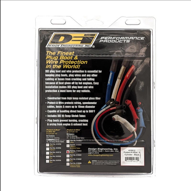 Design Engineering 010612 Black 8-Cylinder Sleeving Kit for Spark Plug Wires - Image 3