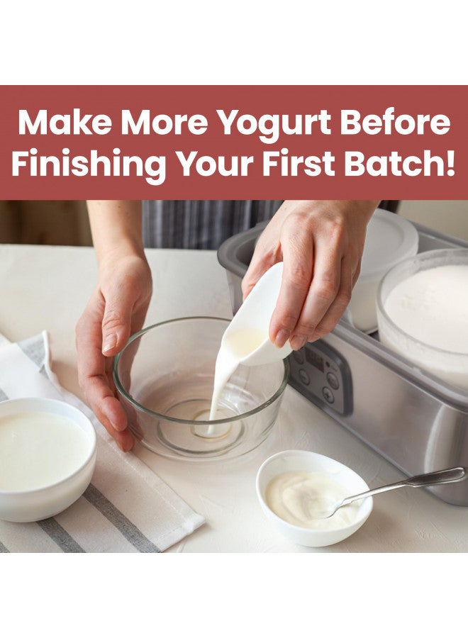 Ultimate Ultimate Yogurt Containers 2 Pack - Make More Yogurt with 1-Quart Glass Containers (4 Cup) - Perfect for Food Storage & Meal Prep - 100% BPA free & Oven Safe Round Bowl Set with Lids  - Image 1