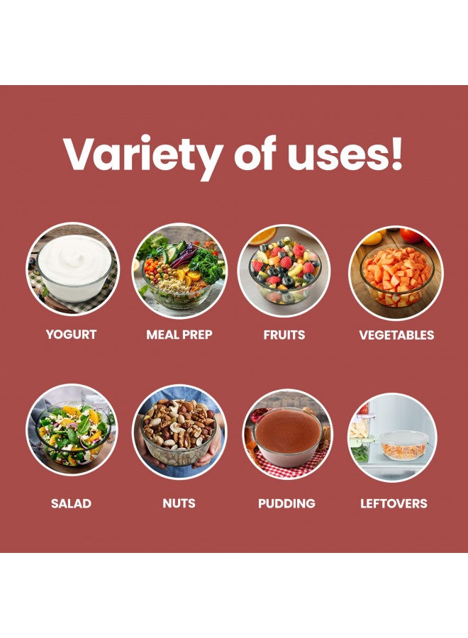 Ultimate Ultimate Yogurt Containers 2 Pack - Make More Yogurt with 1-Quart Glass Containers (4 Cup) - Perfect for Food Storage & Meal Prep - 100% BPA free & Oven Safe Round Bowl Set with Lids  - Image 4