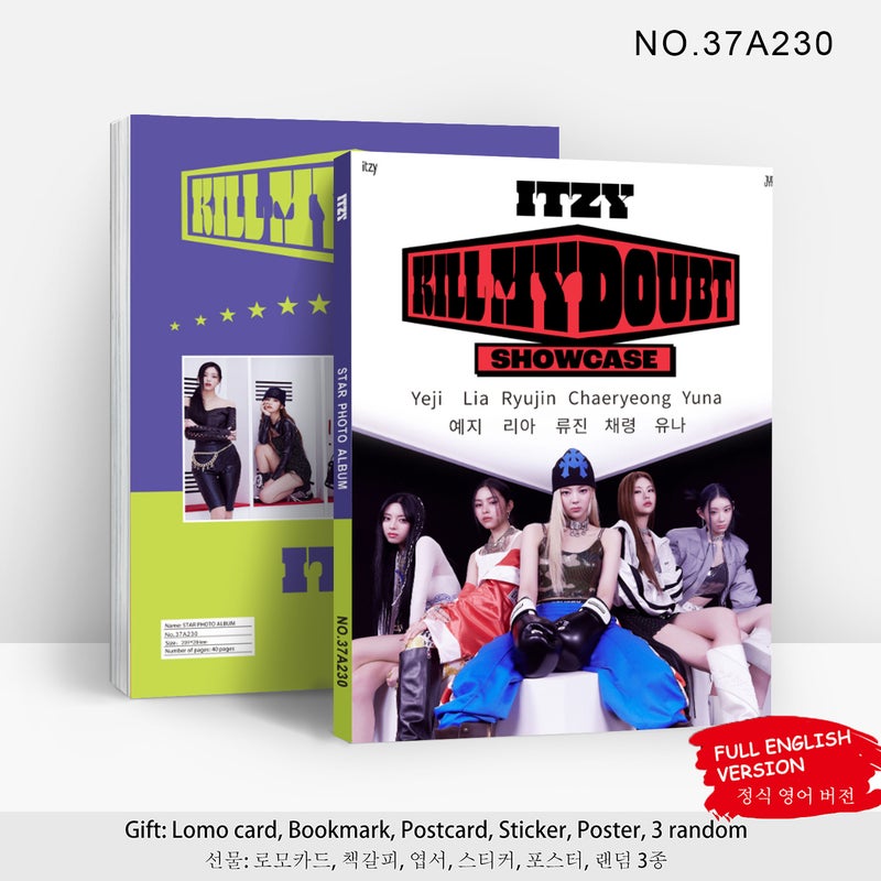 ITZY Celebrity Photobook Collection – 40 Pages High-Gloss Premium Photo Album with Hot Stamping Cover