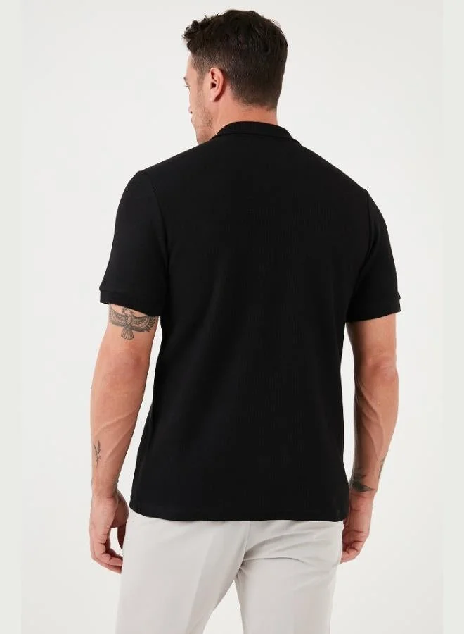 Buratti  Buratti Cotton Regular Fit Zip-Up Polo Collar T-Shirt Men's POLO COLLAR T-SHIRT 5902434 for Men | Best Price UAE