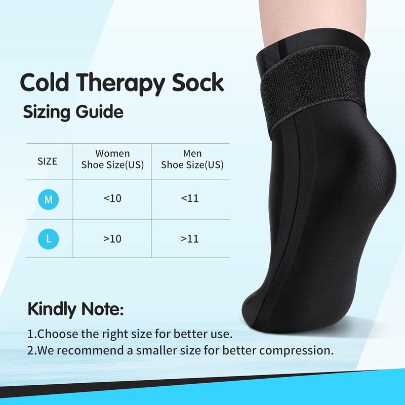 KASTWAVE Reusable Gel Cold Therapy Sock for Hot & Cold Therapy, Ankle Foot Ice Pack Wrap for Injuries, Instant Pain Relief for Achilles Tendonitis, Plantar Fasciitis, Foot Heel -1pcs - Image 5