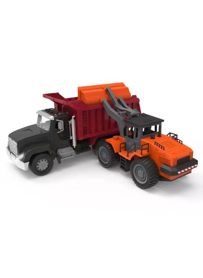 DRIVEN - مدفوع بواسطة باتات - شاحنة بناء ألعاب متوسطة مع جهاز تحكم عن بعد - Image 1