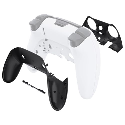 eXtremeRate Top Bottom Decorative Trim Shell Compatible with ps5 Edge Controller DIY Replacement Front Back Clip Shell, Custom Black Plates Cover Compatible with ps5 Edge Controller - Image 4